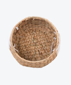 Round Natural Woven Water Hyacinth Plant Pots W 06 16 020 01