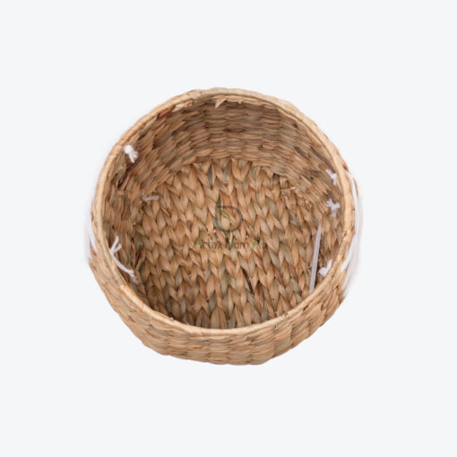 Round Natural Woven Water Hyacinth Plant Pots W 06 16 020 01