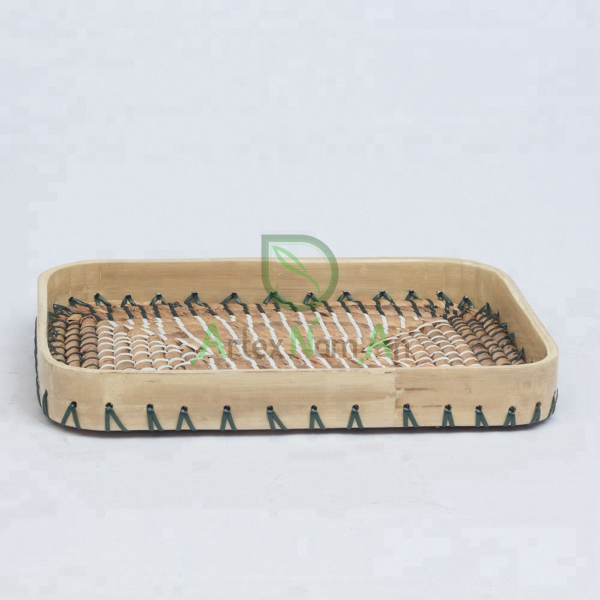 Round Seagrass Decorative Tray With Pattern Also Trays Basket SG 09 03 047 01