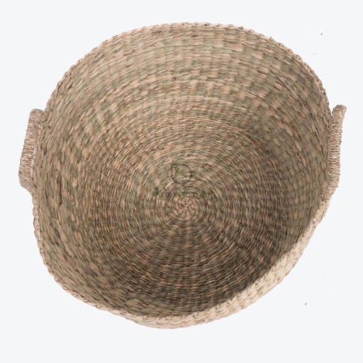 Round Seagrass Storage Hamper Laundry Basket Bag With Handles SG 06 05 465 01