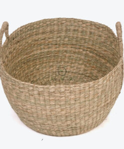 Round Seagrass Storage Hamper Laundry Basket Bag With Handles SG 06 05 465 01