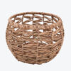 Round Water Hyacinth Hamper With Metal Frame W 06 05 311 01