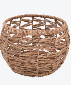 Round Water Hyacinth Hamper With Metal Frame W 06 05 311 01