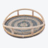 Round Woven Seagrass Decorative Storage Tea Coffee Serving Tray SGR 09 03 006 01M