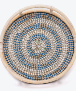 Round Woven Seagrass Decorative Storage Tea Coffee Serving Tray SGR 09 03 006 01M