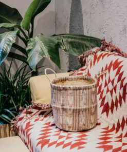 Seagrass Basket With Fabric Outside Made In Vietnam SG 10 05 197 01