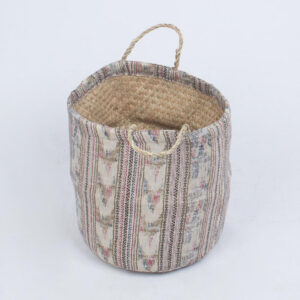 Seagrass Basket With Fabric Outside Made In Vietnam SG 10 05 197 01