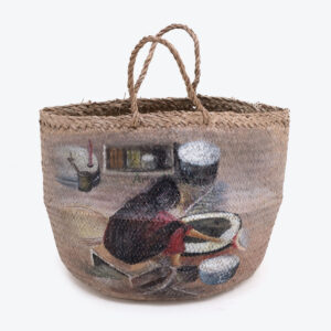 Seagrass Belly Basket Foldable Rice Basket Shopping Bag SG 10 05 211 02M