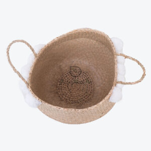 Seagrass Belly Basket With Pom Pom And Handles SG 06 05 468 01