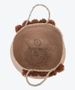 Seagrass Belly Laundry Basket With Pom Pom SG 06 05 468 04