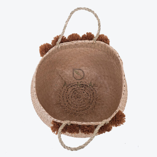 Seagrass Belly Laundry Basket With Pom Pom SG 06 05 468 04