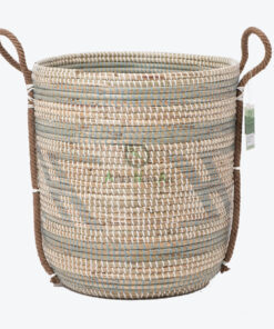 Seagrass Decorative Hamper Basket Organizer With Handles SG 09 05 424 05