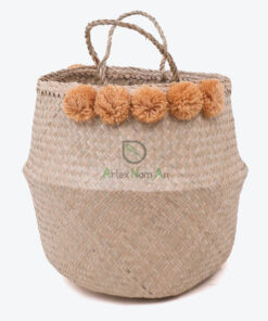 Seagrass Foldable Storage Seagrass Rice Basket With Handles SG 06 05 468 03