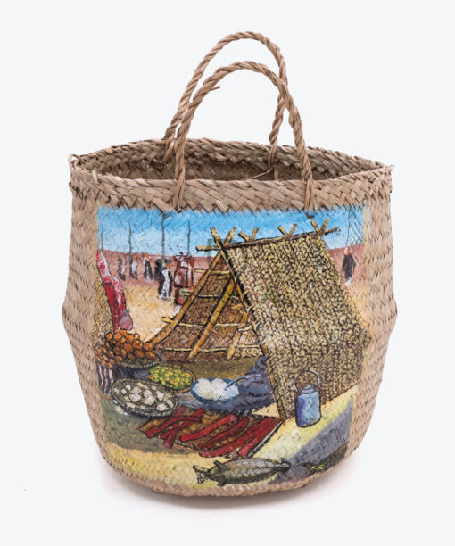 Seagrass Storage Foldable Basket Also Woven Belly Basket Organizer Shopping Bag SG 10 05 211 04M