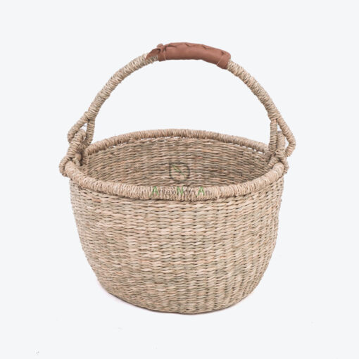 Seagrass Storage Laundry Basket Hamper Also Bolga Basket With Handles SG 06 05 450 01
