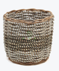 Seagrass Woven Indoor Plant Pot With Stand For Home Decor SG 09 16 115 01