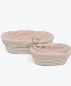 Set 2 Rattan Bread Proofing Basket Also Bread Basket With Fabric Liner SB 38 01 002 01