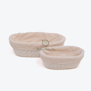 Set 2 Rattan Bread Proofing Basket Also Bread Basket With Fabric Liner SB 38 01 002 01
