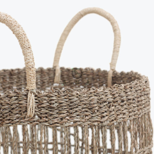 Set 3 Seagrass Laundry Basket With Handles Also Hamper Basket SG 06 05 476 01