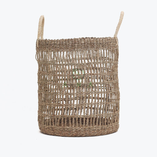 Set 3 Seagrass Laundry Basket With Handles Also Hamper Basket SG 06 05 476 01