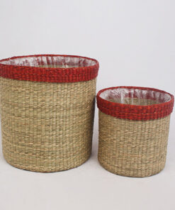 Set of 2 Laundry Seagrass Basket Made In Vietnam SG 06 05 368 01