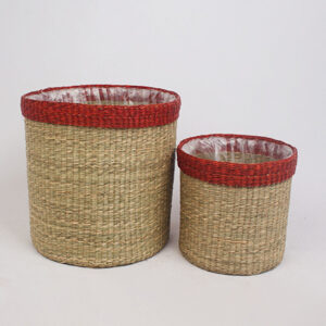 Set of 2 Laundry Seagrass Basket Made In Vietnam SG 06 05 368 01