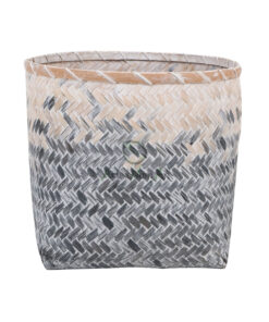 Set of 3 Blue Bamboo Laundry Baskets Basket Vietnam NB 09 05 137 01