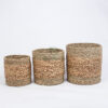 Set of 3 Natural Seagrass Hampers SGW 06 05 011 01