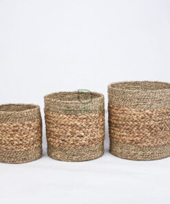 Set of 3 Natural Seagrass Hampers SGW 06 05 011 01