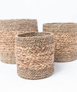 Set of 3 Natural Seagrass Hampers SGW 06 05 011 01
