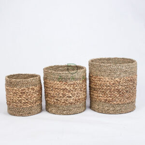 Set of 3 Natural Seagrass Hampers SGW 06 05 011 01