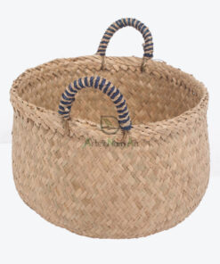 Set of 3 Seagrass Storage Laundry Baskets Hampers SG 06 05 369 01