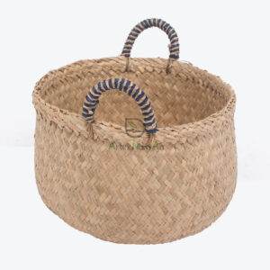 Set of 3 Seagrass Storage Laundry Baskets Hampers SG 06 05 369 01