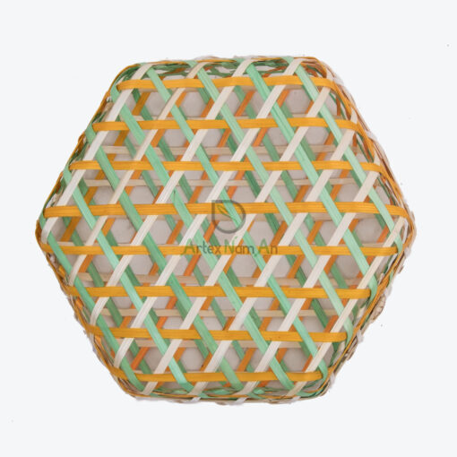 Small Round Flat Bamboo Weaving Basket NB 50 05 003 01