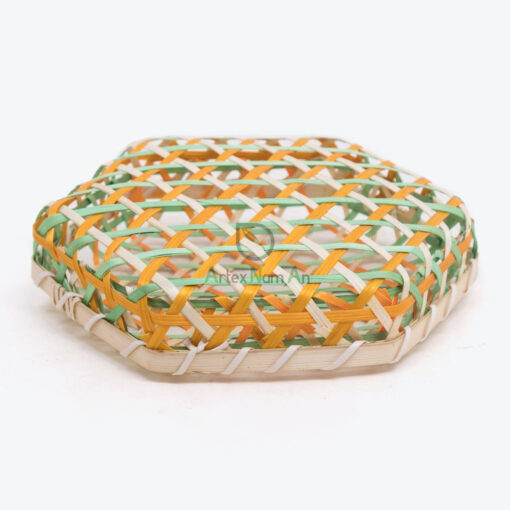 Small Round Flat Bamboo Weaving Basket NB 50 05 003 01