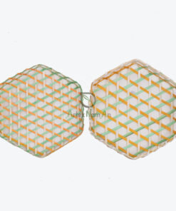 Small Round Flat Bamboo Weaving Basket NB 50 05 003 01