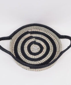 Unique Beautiful Design Seagrass Toy Gift Storage Basket Serving Tray With Handles SG 09 05 465 01