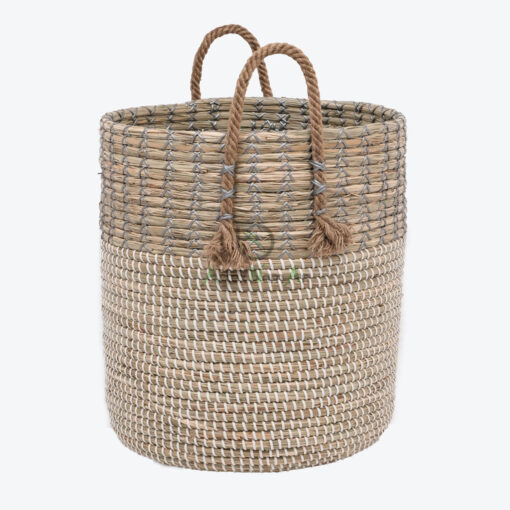 Unique Woven Seagrass Storage Hamper Basket Organizer SG 09 05 440 01