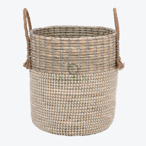 Unique Woven Seagrass Storage Hamper Basket Organizer SG 09 05 440 01