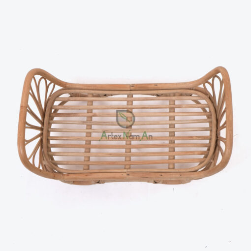 Vintage Rattan Doll Bed In A Square Shape For Kids RI 30 24 005 01