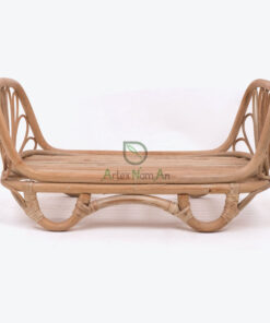 Vintage Rattan Doll Bed In A Square Shape For Kids RI 30 24 005 01