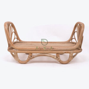 Vintage Rattan Doll Bed In A Square Shape For Kids RI 30 24 005 01