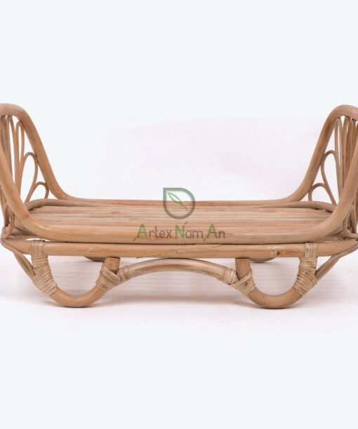 Vintage Rattan Doll Bed In A Square Shape For Kids RI 30 24 005 01