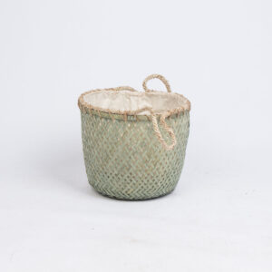 Weaving Bamboo Basket With Canvas Liner NB 09 05 127 01