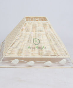 White Rattan Hanging Ceiling Pendant Lamp Shade R 28 21 001 01
