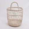 White Woven Rattan Storage Laundry Hamper Basket R 09 05 165 02