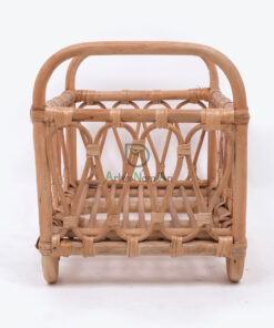 Wholesale Natural Color Rattan Doll Crib For Dollhouse Furniture RI 30 24 004 01