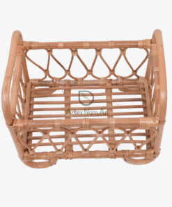 Wholesale Natural Color Rattan Doll Crib For Dollhouse Furniture RI 30 24 004 01