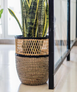 Wholesale Seagrass With Plastic String Basket Made In Vietnam SGNB 10 16 001 01