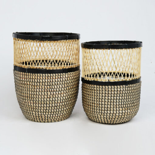 Wholesale Seagrass With Plastic String Basket Made In Vietnam SGNB 10 16 001 01